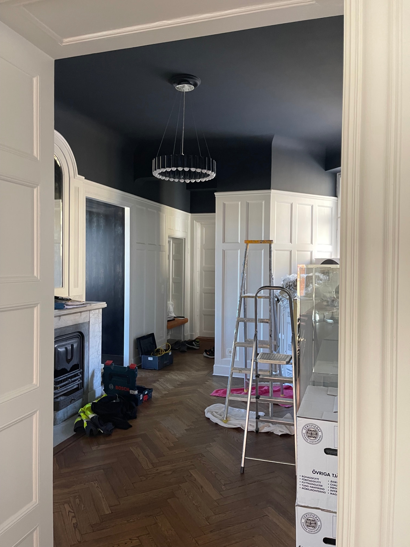 Sällskapsrum under renovering